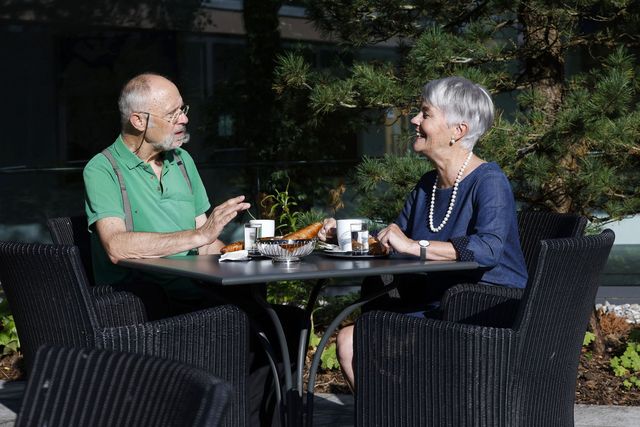 Burgerspittel im Viererfeld: Café draussen